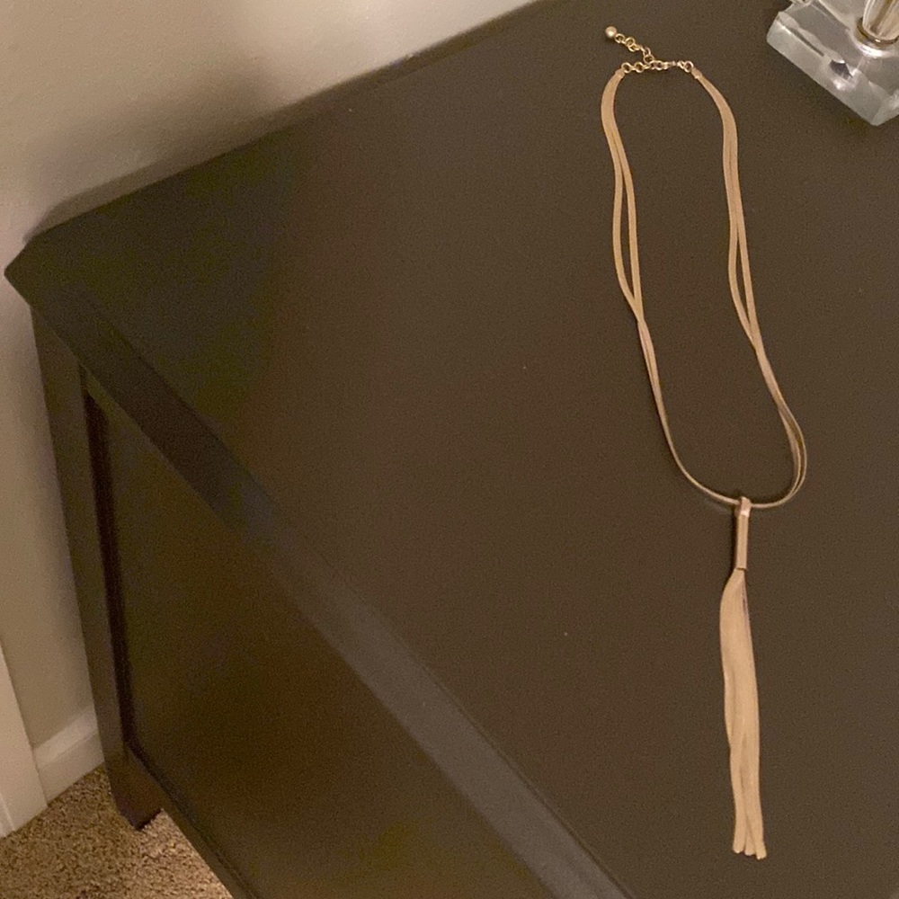 Champagne gold necklace.